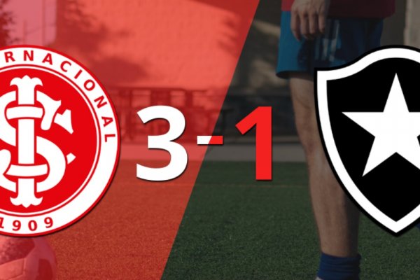 Internacional superó por 3-1 a Botafogo como local