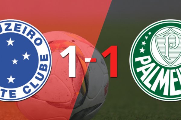 Palmeiras logró sacar el empate a 1 gol en casa de Cruzeiro