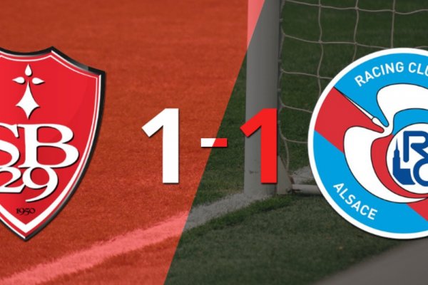 RC Strasbourg empató 1-1 en su visita a Stade Brestois