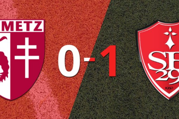 Por la mínima diferencia, Stade Brestois se quedó con la victoria ante Metz en el estadio Stade Saint-Symphorien