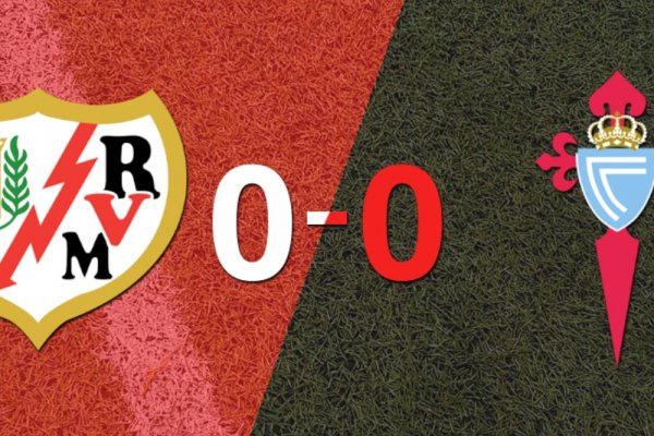 Cero a cero terminó el partido entre Rayo Vallecano y Celta