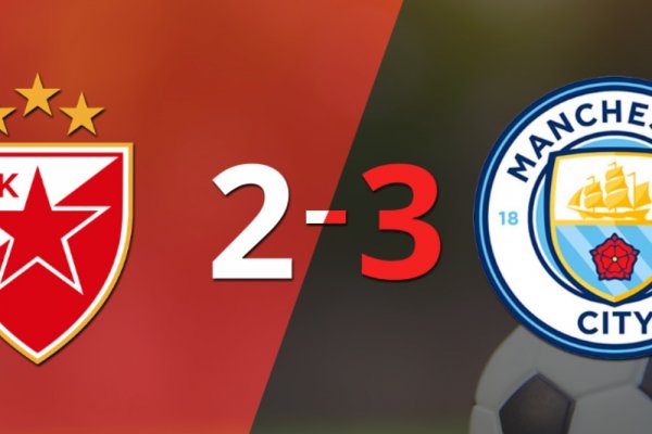 ¡Partidazo! Manchester City le ganó 3-2 a Estrella Roja