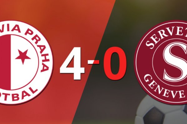 Slavia Praga golea 4-0 a Servette y Mojmir Chytil firma doblete