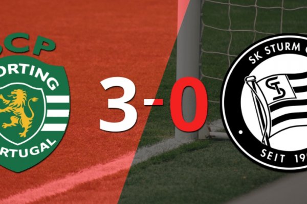 Sporting Lisboa derrotó sin complicaciones a Sturm Graz con doblete de Gonçalo Inácio