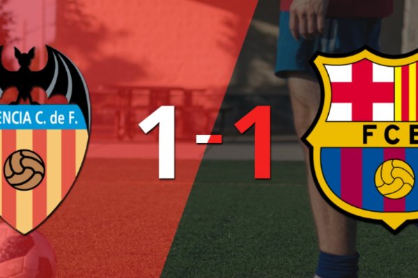 Valencia no pudo en casa ante Barcelona y empataron 1-1