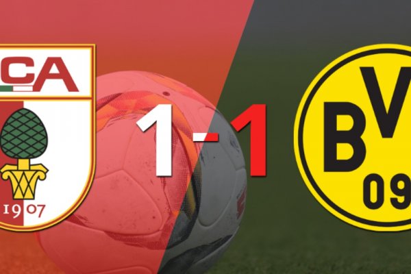 Empate a uno entre Augsburg y Borussia Dortmund