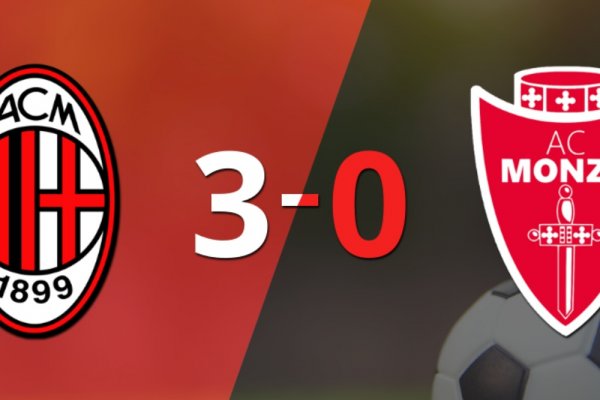 Tranquila victoria de Milan por 3 a 0 frente a Monza