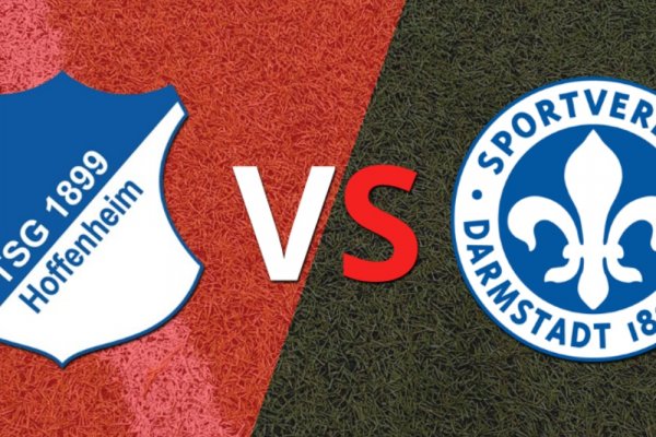 Hoffenheim vs Darmstadt 98 se van al descanso con un marcador 2-1