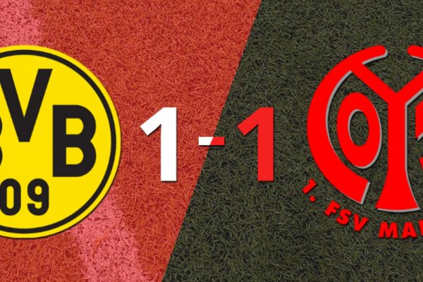 Reparto de puntos en el empate a uno entre Borussia Dortmund y Mainz