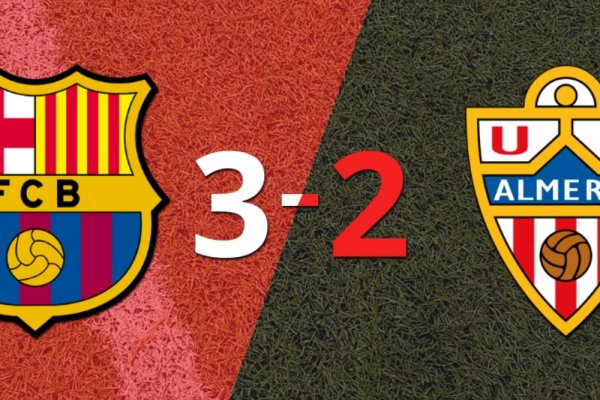 Doblete de Sergi Roberto en el triunfo 3-2 de Barcelona frente a Almería