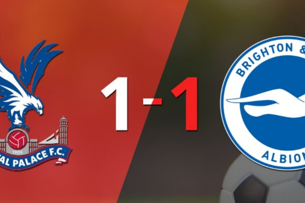 Crystal Palace logró sacar el empate de local frente a Brighton and Hove