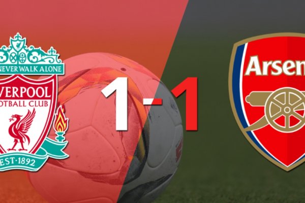 Empate a uno entre Liverpool y Arsenal