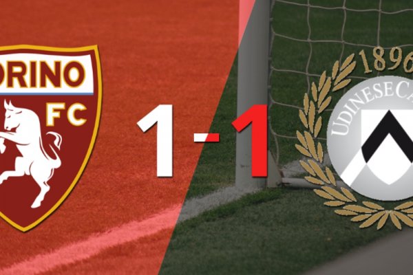 Torino y Udinese se reparten los puntos y empatan 1-1