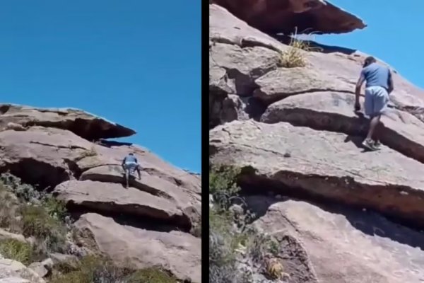 Córdoba: un hombre vandalizó las piedras en las Altas Cumbres