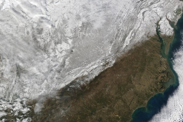 Mira cómo se ven desde el espacio las tormentas de nieve en EE.UU.