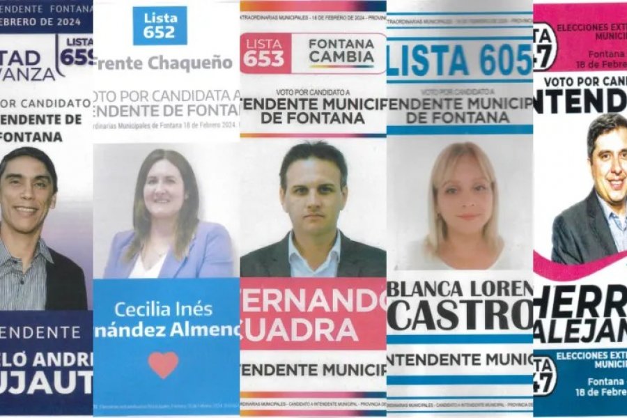 Elecciones en Fontana Chaco cinco candidatos buscan la