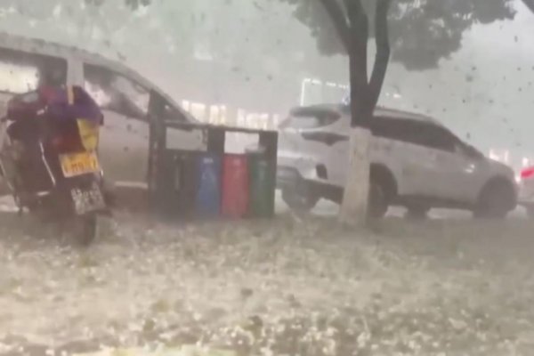 Alerta meteorológica extrema por granizo y tormentas en China