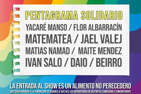 Pentagrama Solidario a beneficio de comedores comunitarios