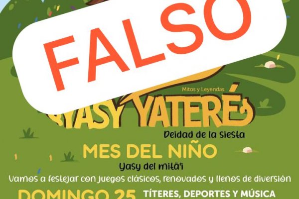 Extraña publicación oficial sobre evento por el día de la niñez con un mito guaraní