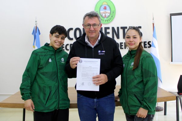 Los correntinos Martina Giménez y Domingo Meza representarán a la Argentina en el Mundial de España