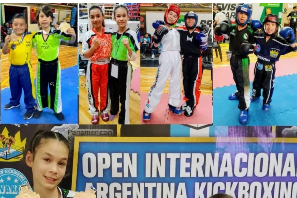 Cuatro medallas de oro para dos correntinos en el Open Internacional de Kickboxing