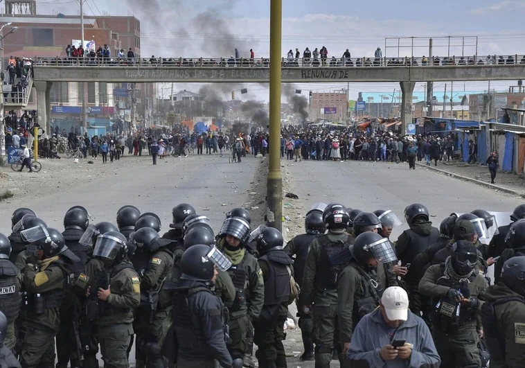 Tensión en Bolivia con la llegada a La Paz de la marcha de Evo Morales contra Arce