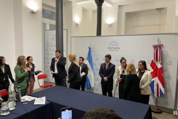 Escandaloso: diputado nacional libertario de Corrientes intentó quitar una imagen de Malvinas en el Congreso