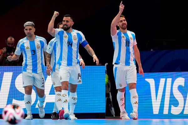 Argentina venció 2 a 0 a Croacia y se instaló en cuartos de final del Mundial de Futsal