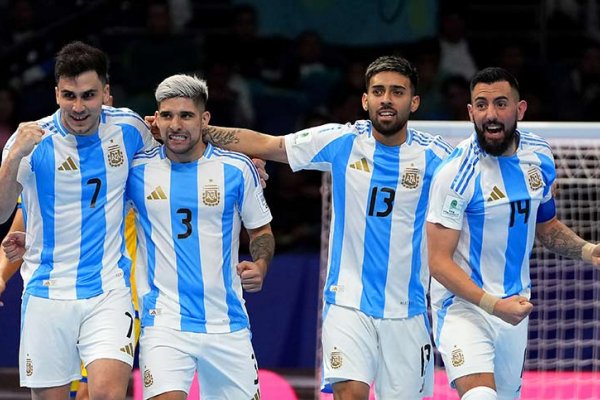 Argentina goleó 6 a 1 a Kazajistán y se instaló en semifinales del Mundial de Futsal