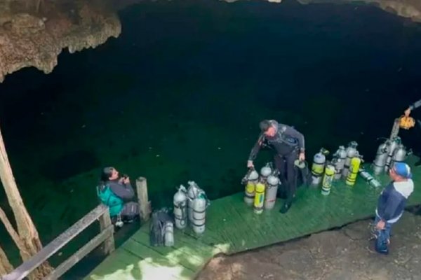 Hallaron muerto al buzo argentino que desapareció tras sumergirse en un cenote, en México