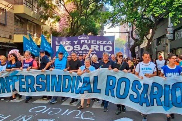 La Intersindical Rosario repudió los dichos de Milei en contra de Cristina Fernández