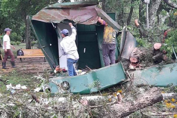 Fuerte temporal afectó a localidades del Interior