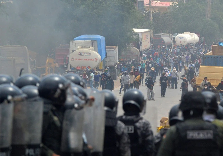 Los seguidores se Evo Morales  protagonizaron violentos enfrentamientos contra la Policía en Bolivia