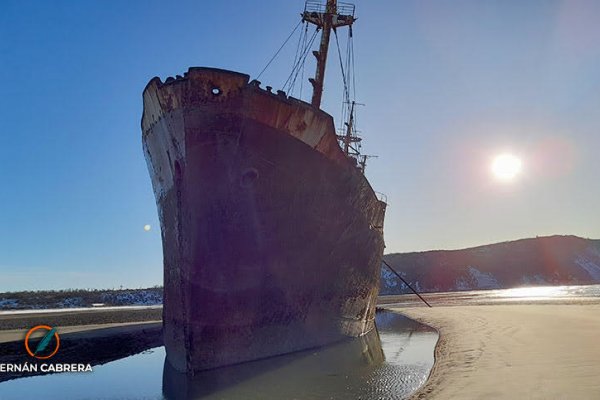 Desdémona, el barco encallado en la Patagonia