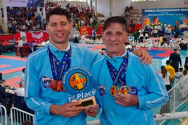 Daniel y Tomás Rosetto se coronaron campeones en el Mundial IKU de karate