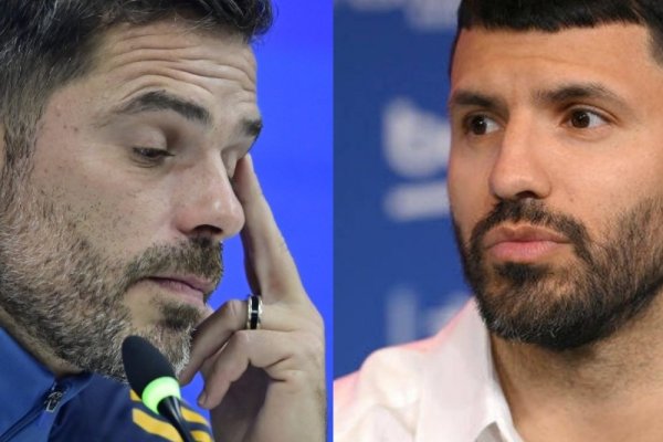 La banca del Kun Agüero para Gago en Boca: 