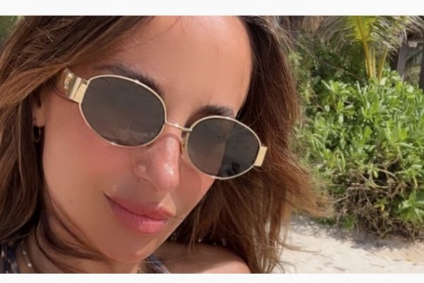 Lourdes Sánchez mostró una microbikini de leopardo desde las increíbles playas de Tulum