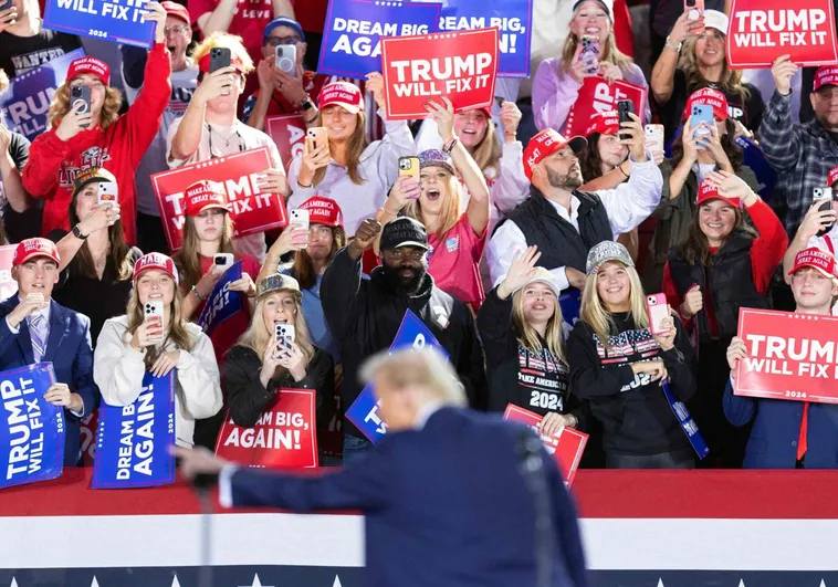 Trump cierra una campaña turbulenta con avisos de robo electoral y promete a sus seguidores: «Juntos salvaremos al país»