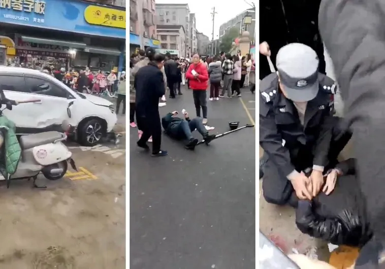 Un vehículo arrolla a una multitud frente a un colegio en China