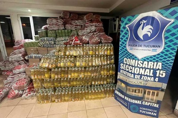 Secuestraron 40 mil kilos de alimentos del Ministerio de Desarrollo Social de Tucumán en una vivienda