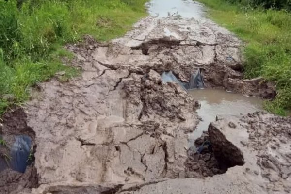 CUIDADO! Tras las intensas lluvias, colapsó una ruta provincial correntina