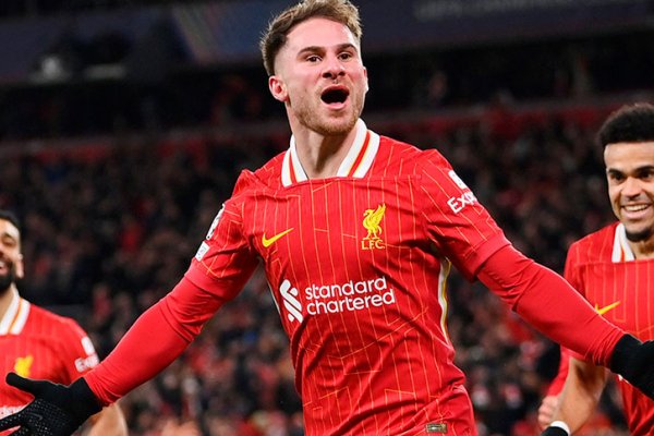 Mac Allister anotó en el triunfo del Liverpool ante Real Madrid en la Champions