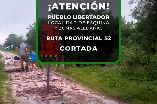 En Corrientes: con una ruta cortada anunciaron que llamaron a licitación para su arreglo