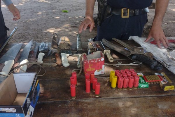 SECUESTRO! Escopetas, cartuchos, rifles y cuchillos en San Luis del Palmar