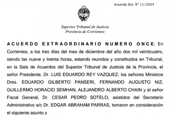 ACORDADA! Como votaron y fundamentaron los ministros del STJ para la reelección de Luis Rey Vásquez