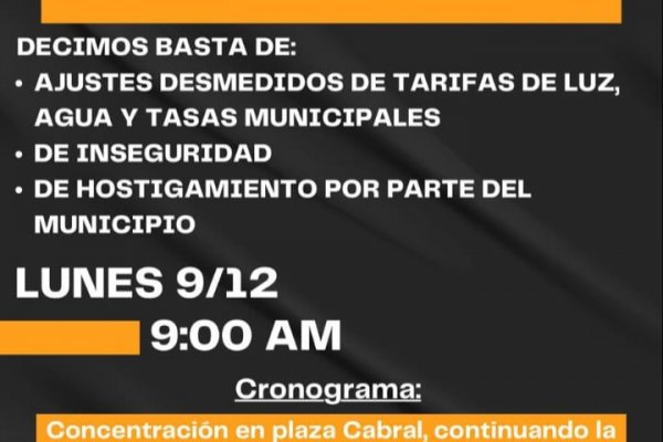 Vecinos y comerciantes correntinos se organizan y marchan contra los aumentos de la DPEC, tasas municipales y agua potable