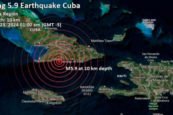 Un terremoto de magnitud 5,9 sacudió algunas regiones de Cuba