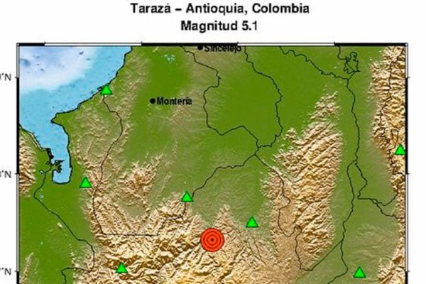 Un sismo de magnitud 5.1 sacudió a varias ciudades de Colombia