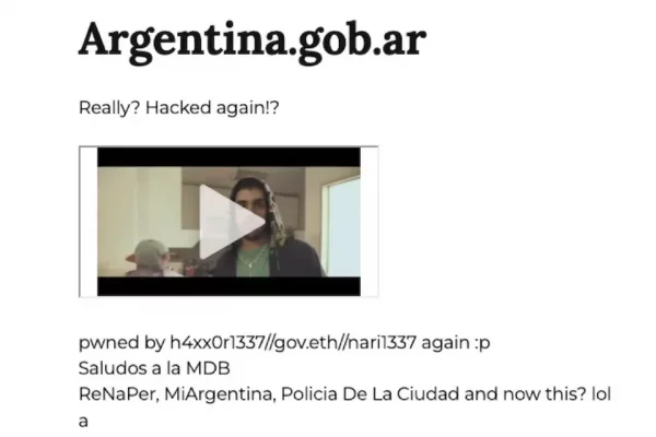 PELIGRO! El Gobierno confirmó el hackeo de sitios oficiales: cuestionó a administraciones anteriores y al Congreso