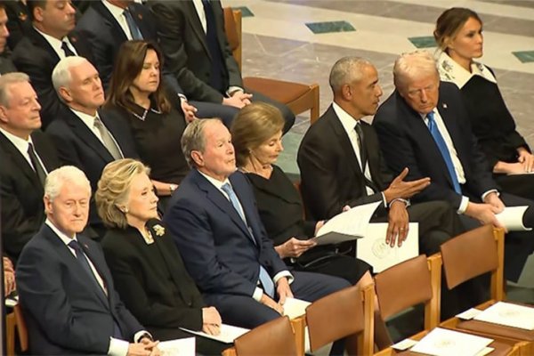 Biden, Trump, Obama, Clinton y Bush se encontraron en el funeral de Carter